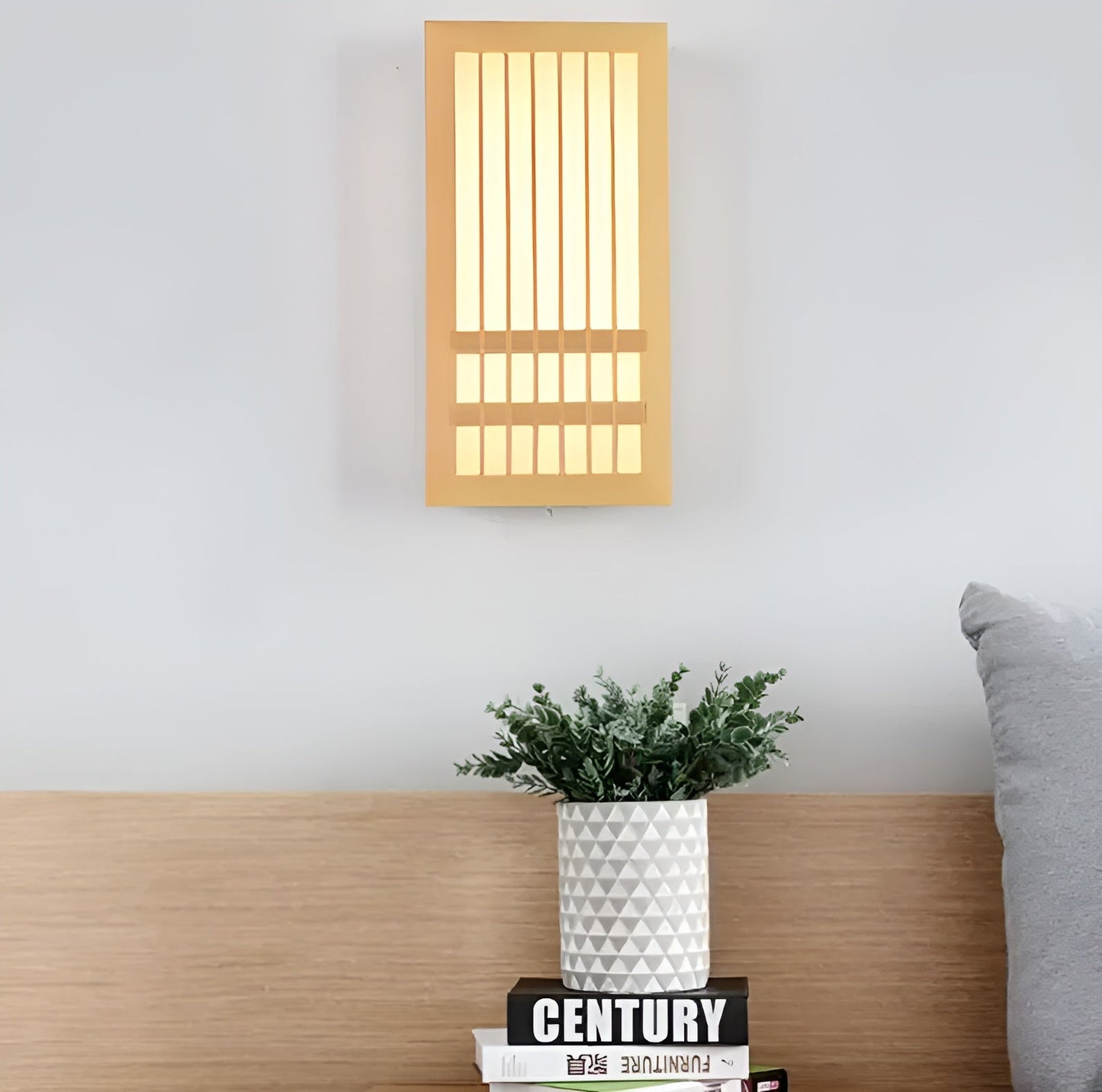 Applique Japandi DoaGlow – Lampe murale en bois et acrylique au design japonais moderne