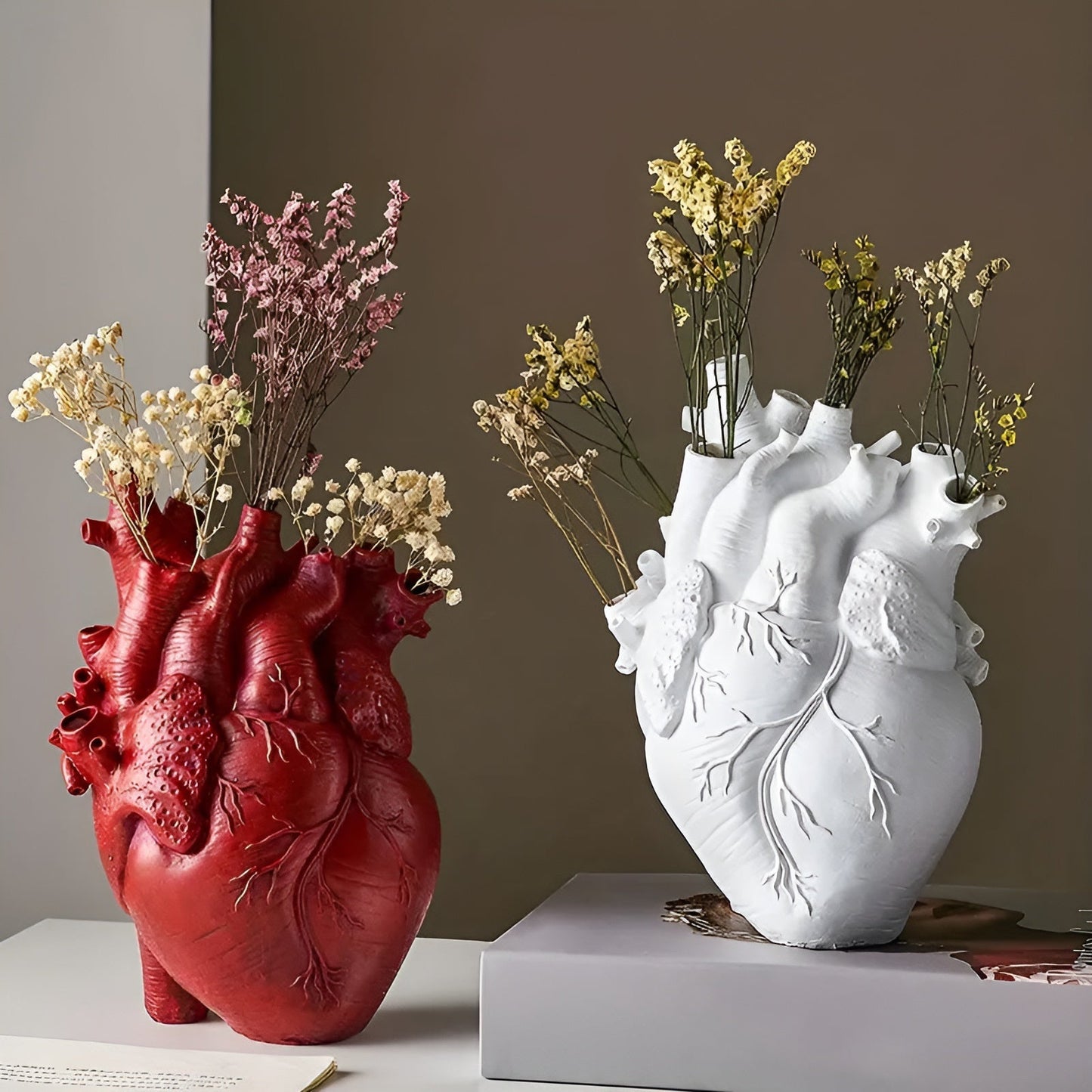Cœur de Bambou – Vase en forme de cœur en bambou et bois naturel