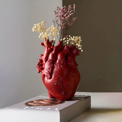 Cœur de Bambou – Vase en forme de cœur en bambou et bois naturel