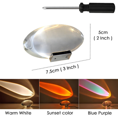 Lampe Projecteur À Effet Coucher De Soleil Avec Prisme En Cristal