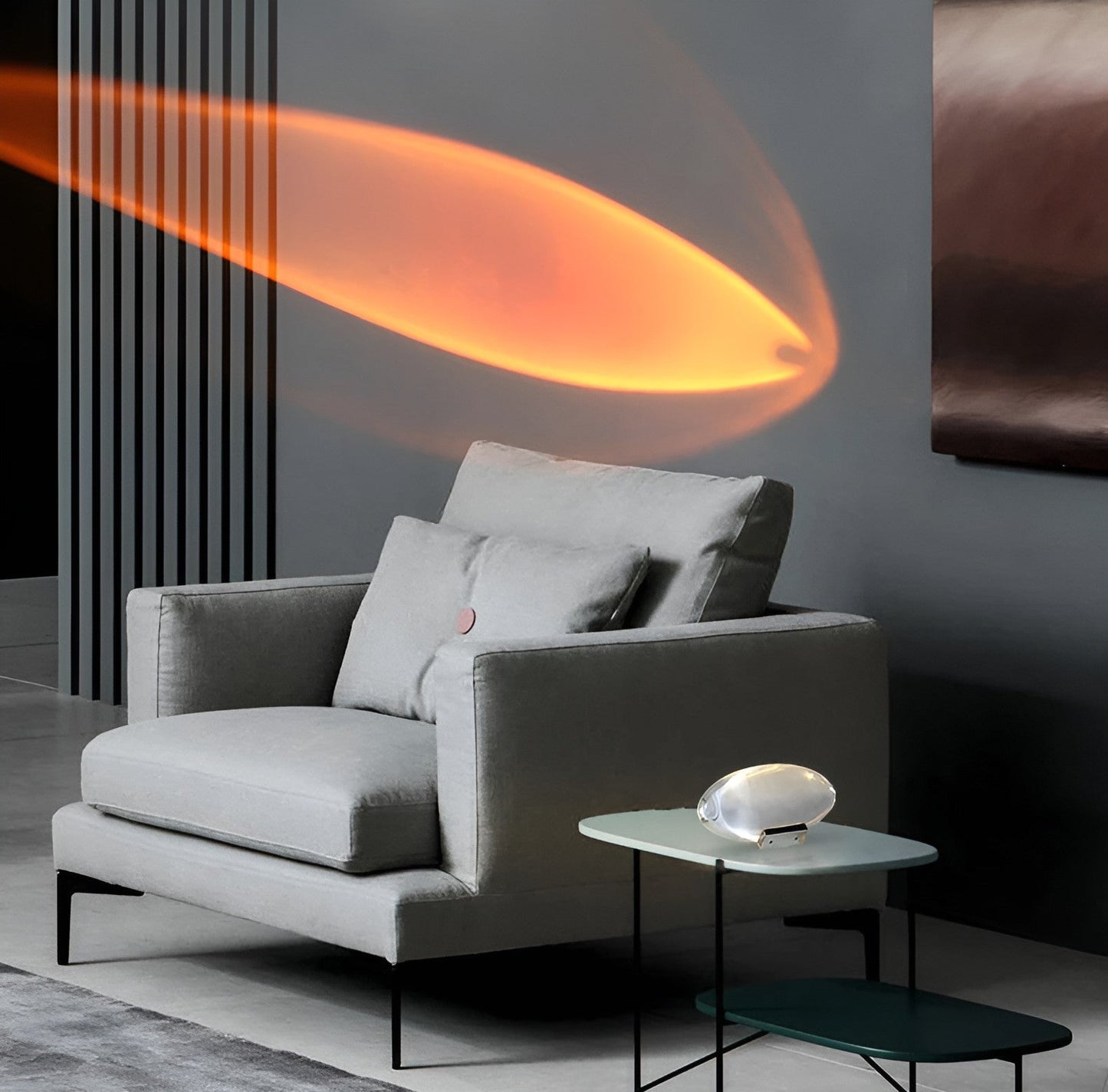 Lampe Projecteur À Effet Coucher De Soleil Avec Prisme En Cristal