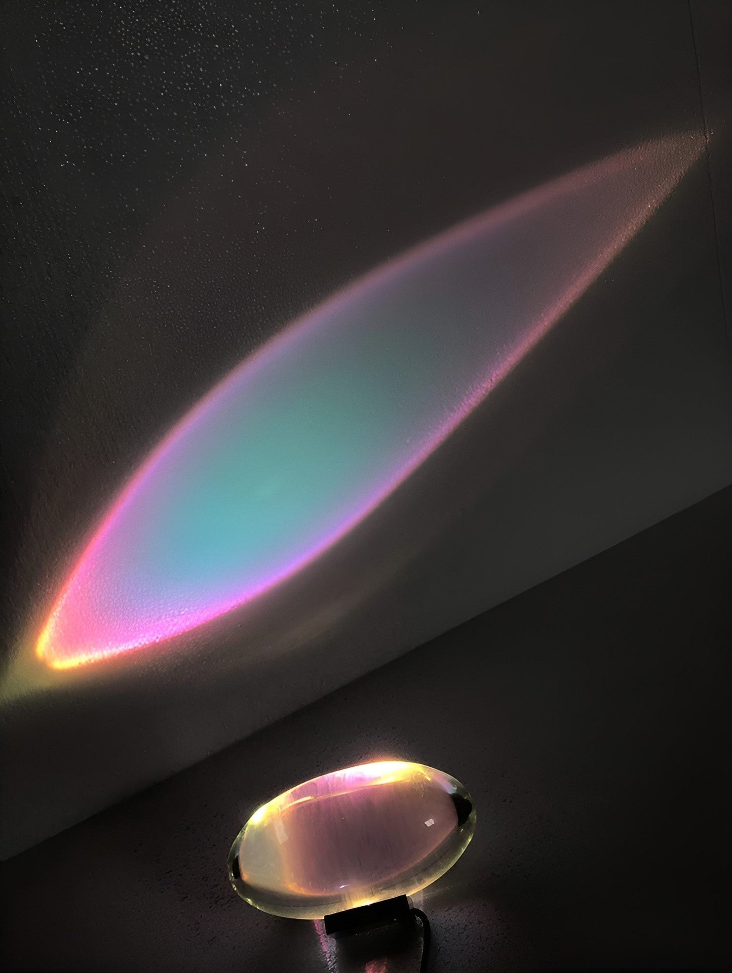 Lampe Projecteur À Effet Coucher De Soleil Avec Prisme En Cristal