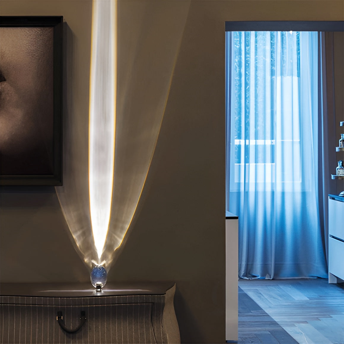 Lampe Projecteur À Effet Coucher De Soleil Avec Prisme En Cristal