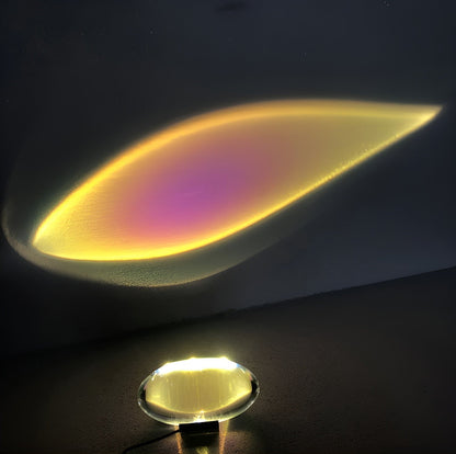 Lampe Projecteur À Effet Coucher De Soleil Avec Prisme En Cristal