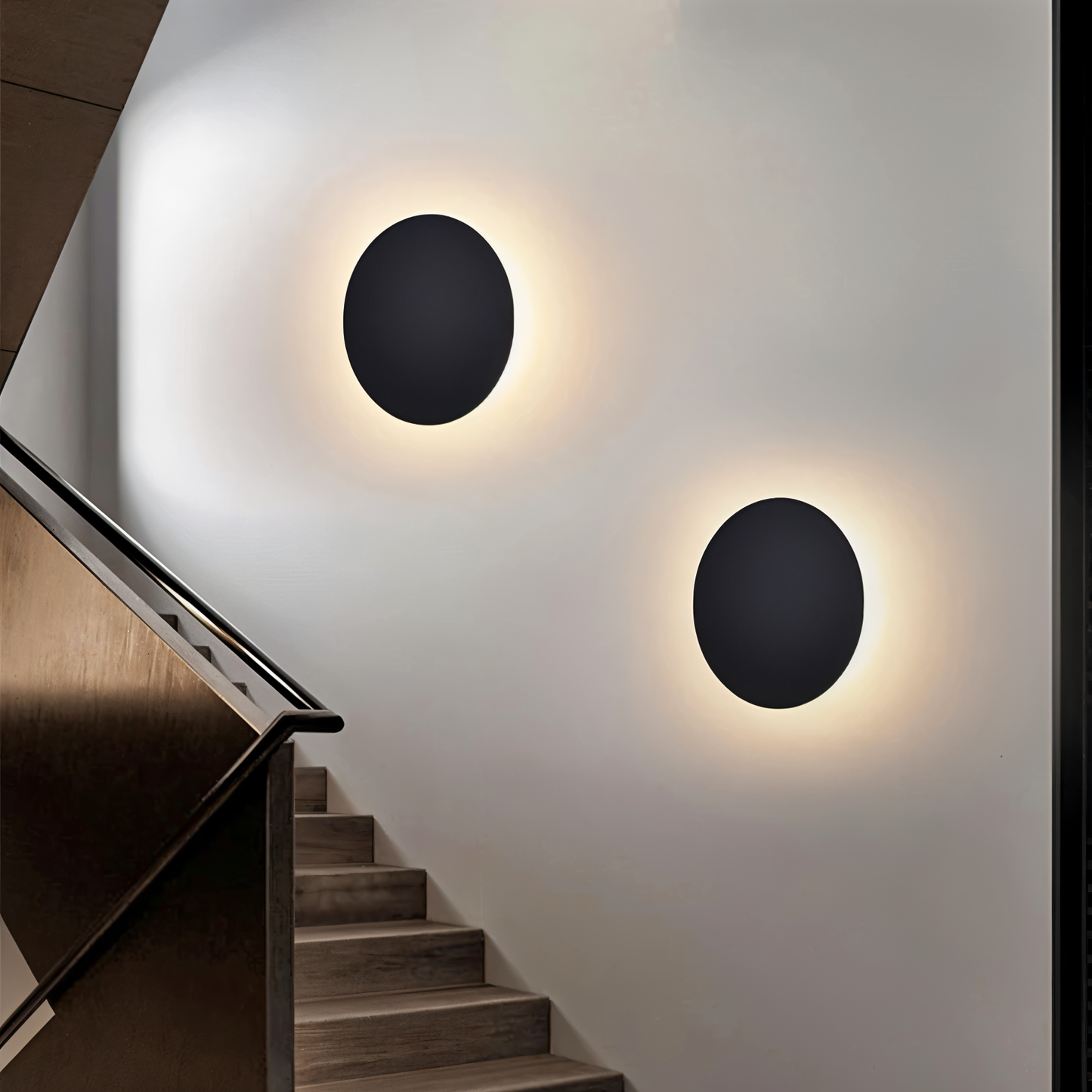 Applique FullHalo – Lampe murale ronde en métal disponible en noir, blanc ou doré