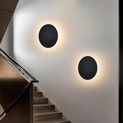 Applique FullHalo – Lampe murale ronde en métal disponible en noir, blanc ou doré