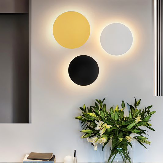 Applique FullHalo – Lampe murale ronde en métal disponible en noir, blanc ou doré