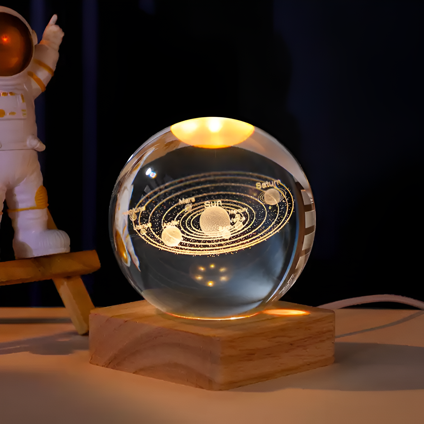 Sphere Stellaire – Veilleuse LED avec effet galaxie
