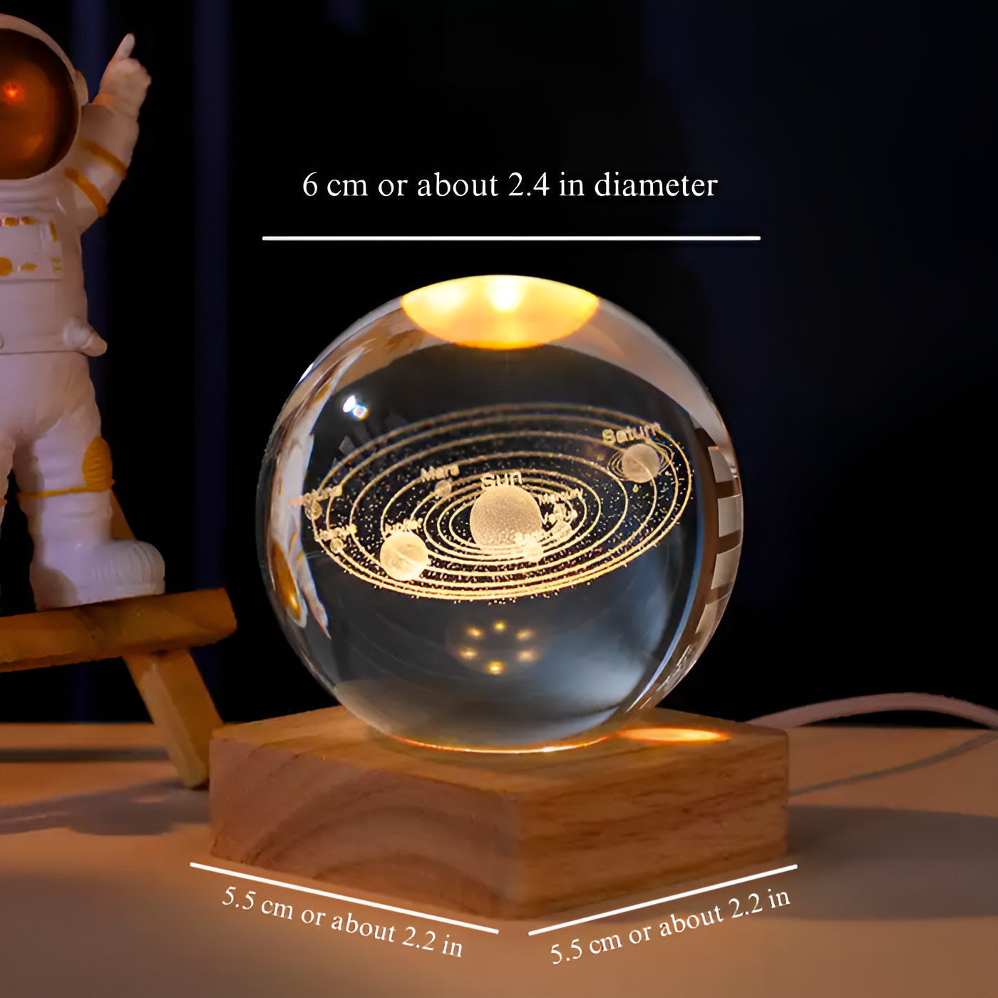 Sphere Stellaire – Veilleuse LED avec effet galaxie