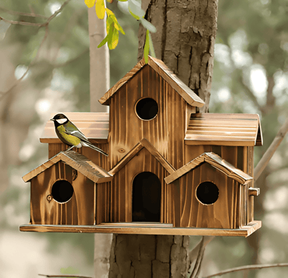 Sylion - Maison d'oiseau en bois suspendue