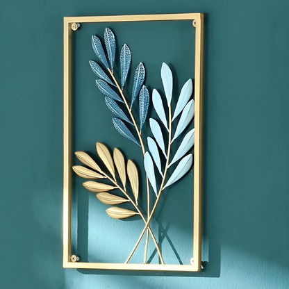 Feuillage Luxe – Décoration murale en métal inspirée des feuilles pour un intérieur raffiné
