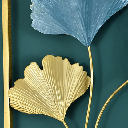 Feuillage Luxe – Décoration murale en métal inspirée des feuilles pour un intérieur raffiné