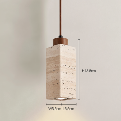 MarbreRayon – Plafonnier cylindrique en marbre élégant