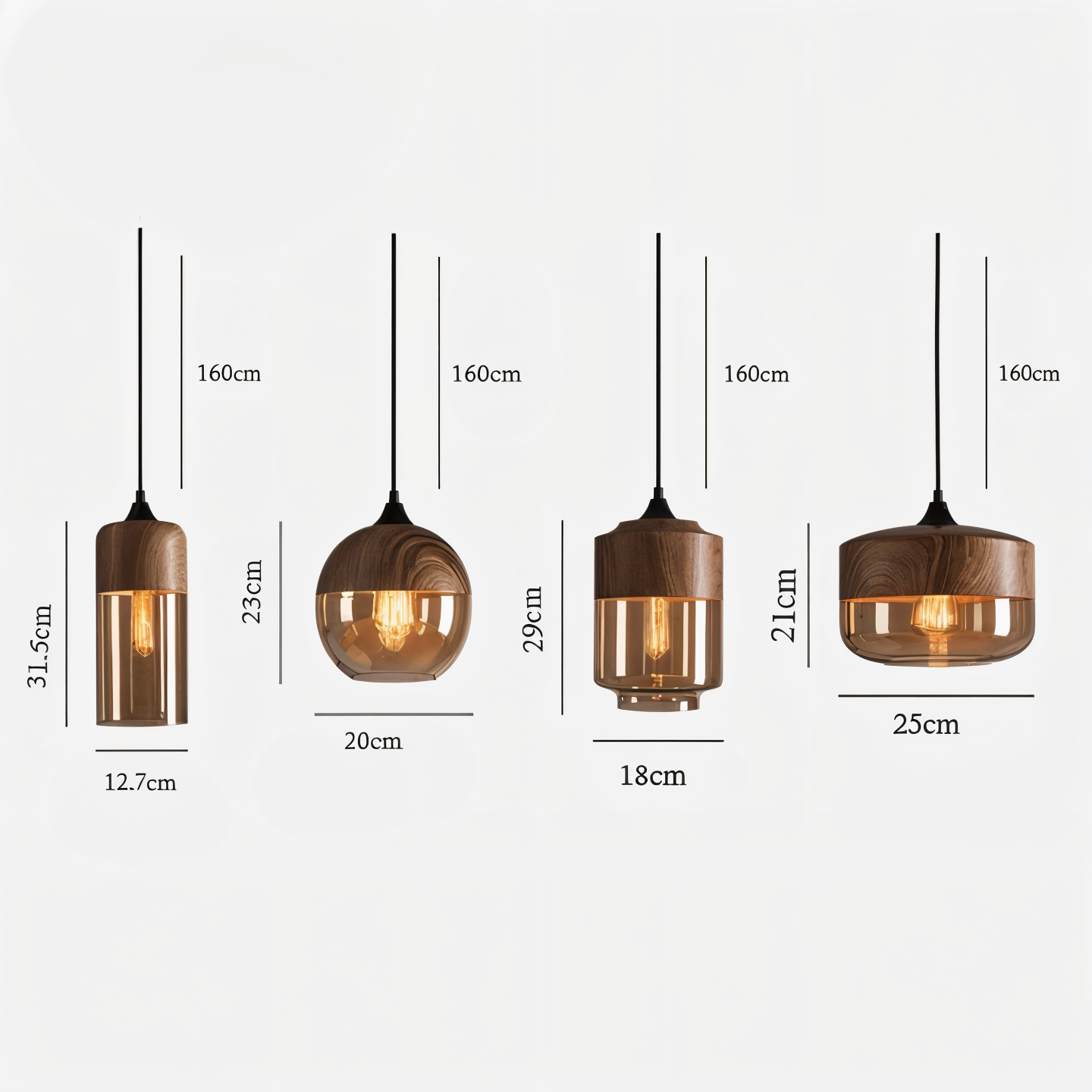 Éclat Nordique – Suspension en verre au style loft moderne inspiré du design scandinave