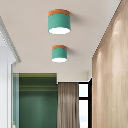 Lueur Sucree – Lampe pastel avec finition bois