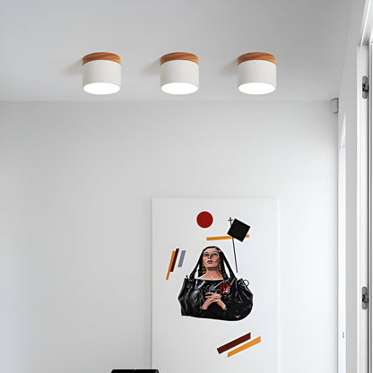 Lueur Sucree – Lampe pastel avec finition bois