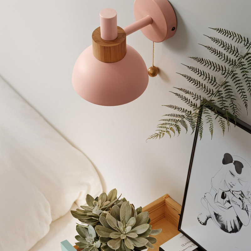 Faisceau Sucre – Applique coloree avec cadre en bois