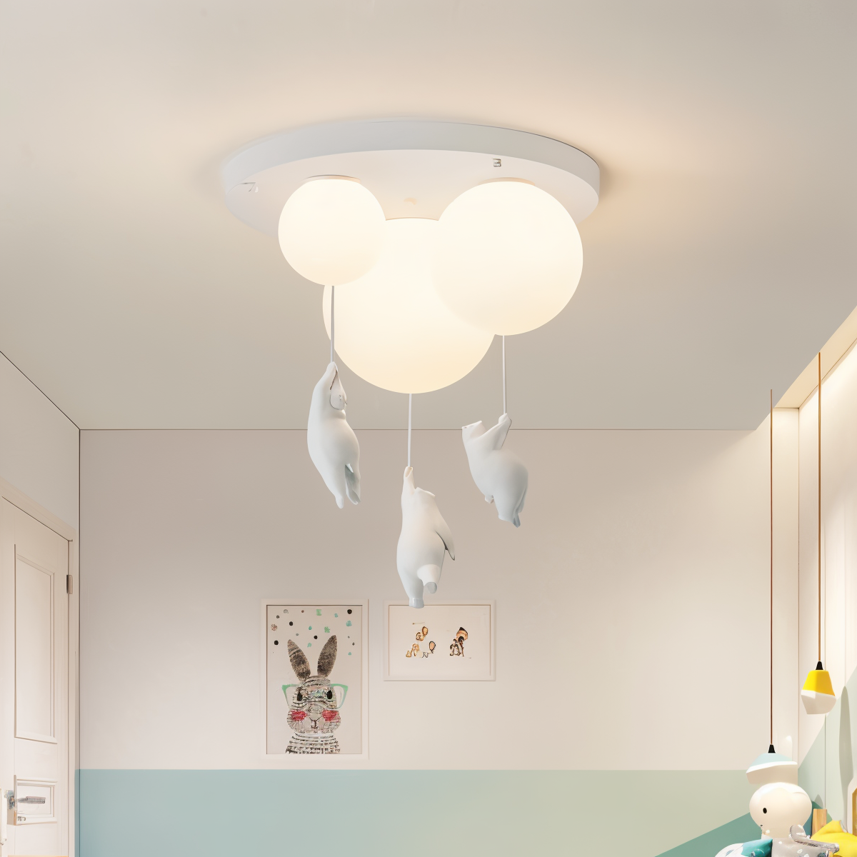 OursNuage – Lampe enfantine au style animal tendre