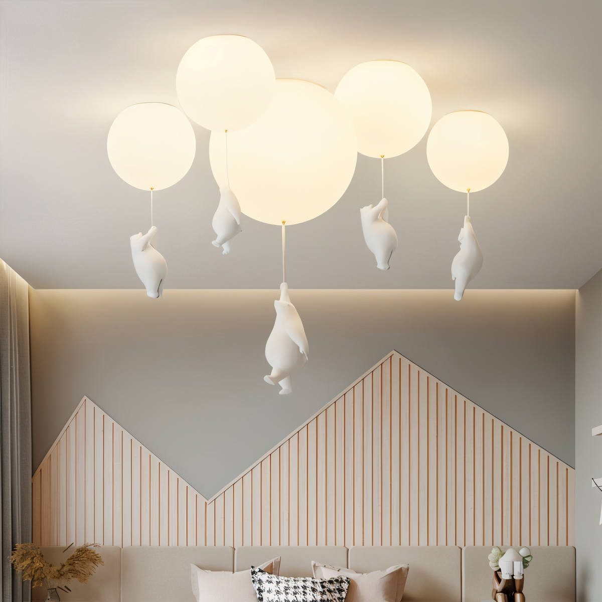 OursNuage – Lampe enfantine au style animal tendre