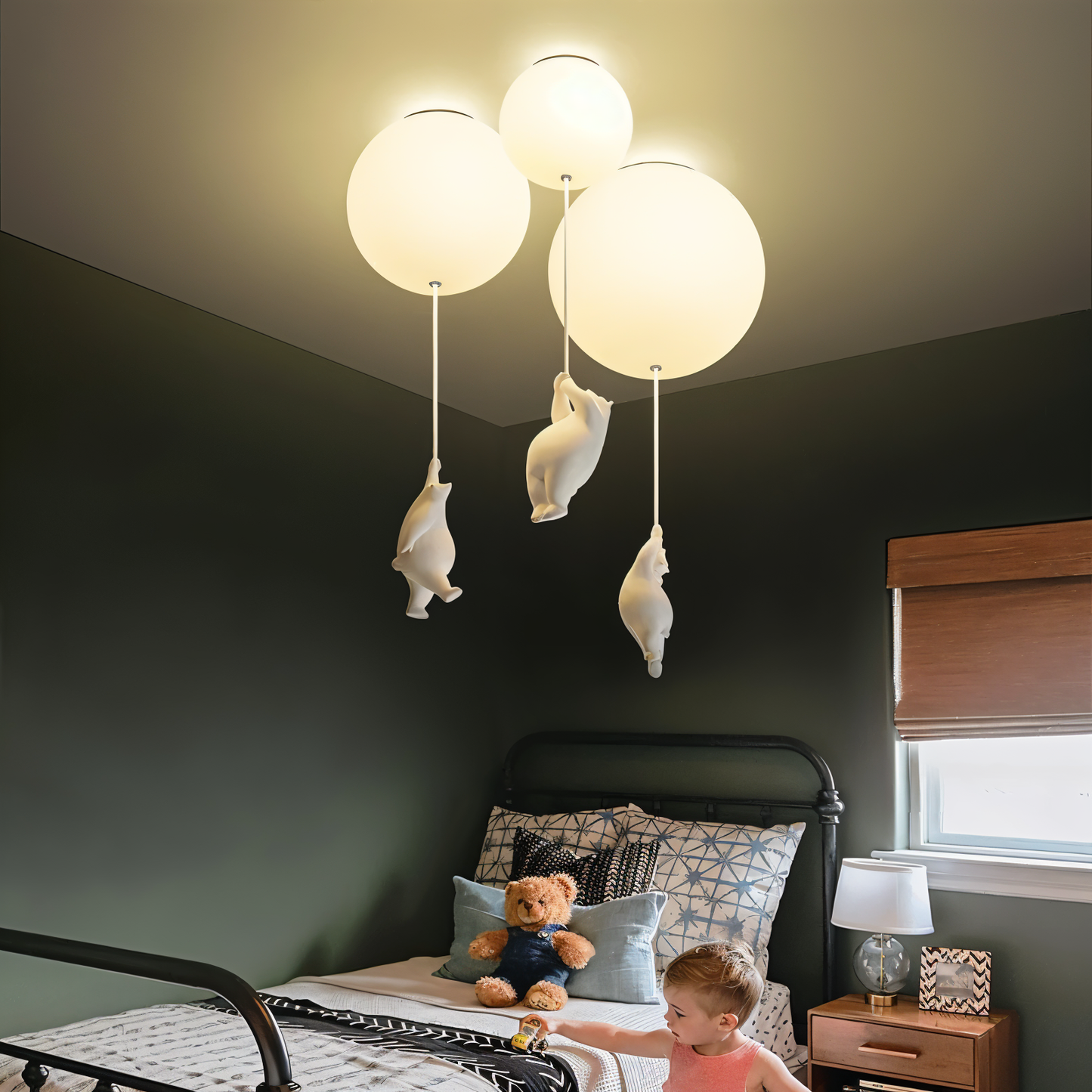 OursNuage – Lampe enfantine au style animal tendre