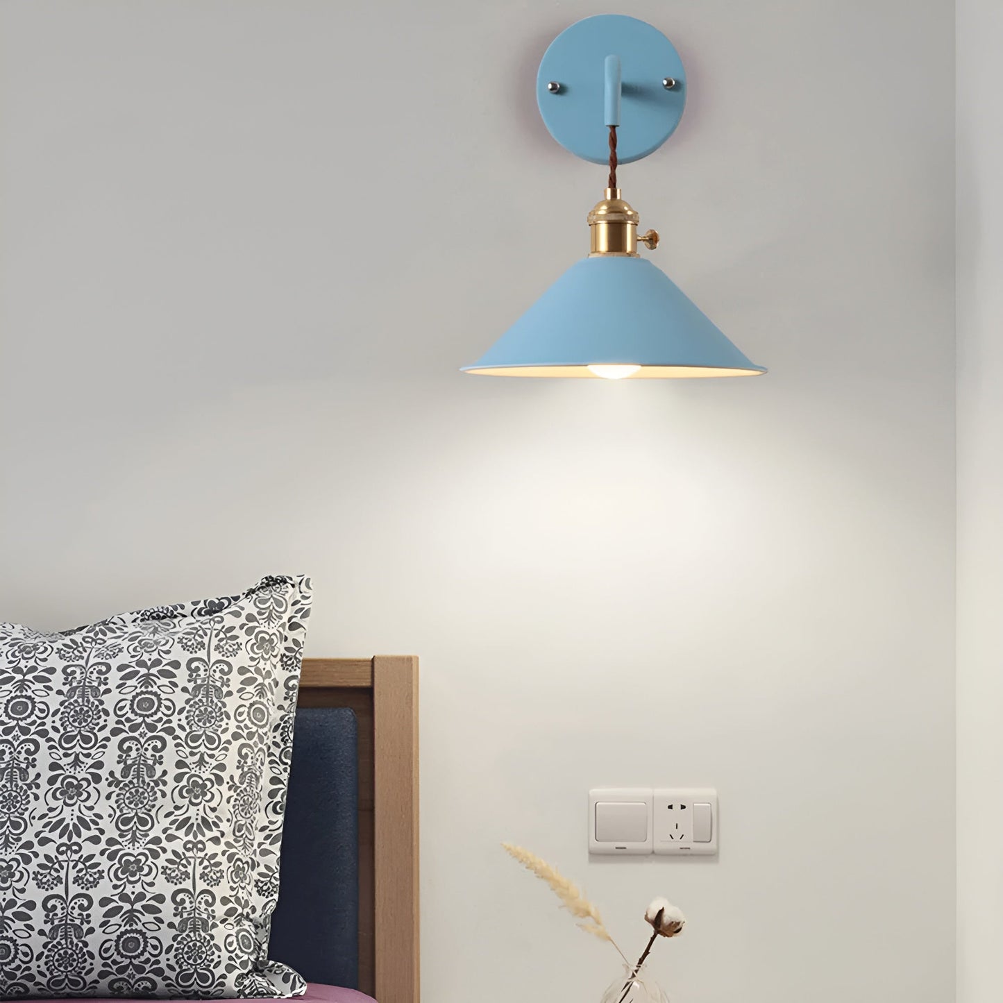 Applique murale vintage rétro - Lampe murale en métal en forme de cône