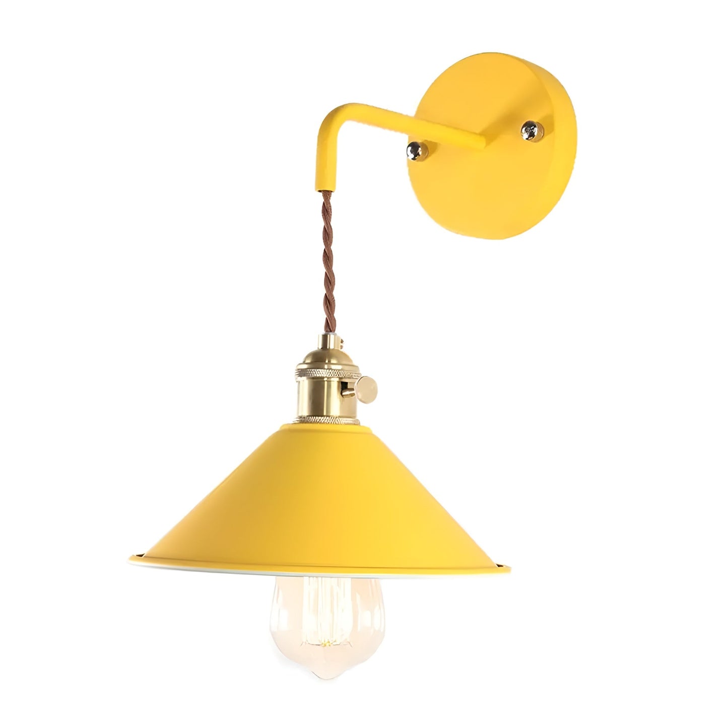 Applique murale vintage rétro - Lampe murale en métal en forme de cône
