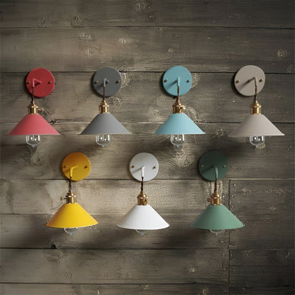 Applique murale vintage rétro - Lampe murale en métal en forme de cône