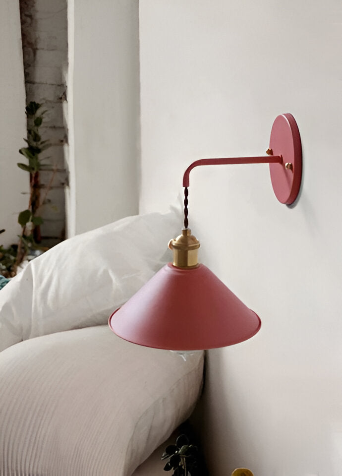 Applique murale vintage rétro - Lampe murale en métal en forme de cône