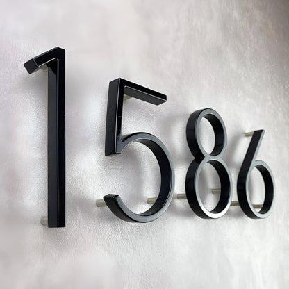 Numéro Élégance – Plaque de numéro de maison moderne en noir mat