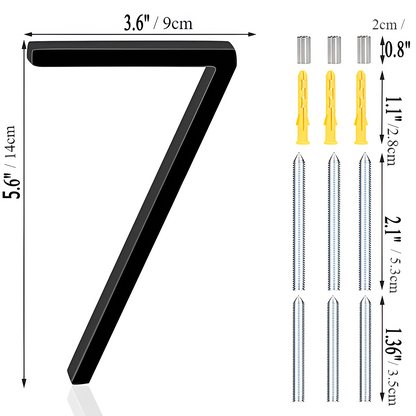 Numéro Élégance – Plaque de numéro de maison moderne en noir mat