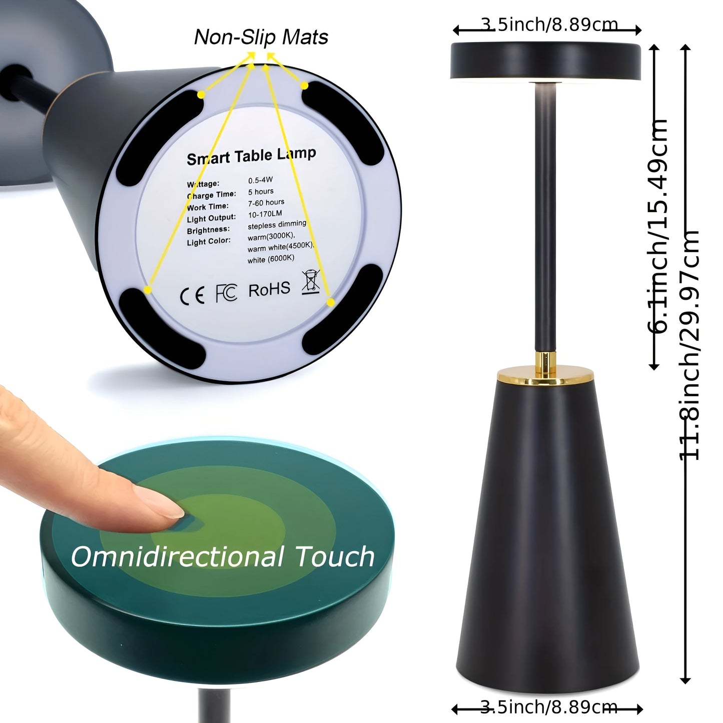 Lampe De Table Design Sans Fil Et Rechargeable