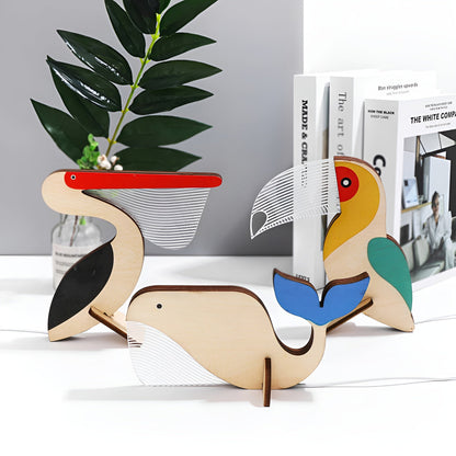 Mara – Lumière de Nuit LED en Bois-Acrylique Animaux