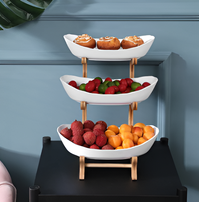 BoisPur Étagère – Corbeille minimaliste en bois sculpté