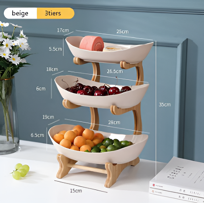 BoisPur Étagère – Corbeille minimaliste en bois sculpté