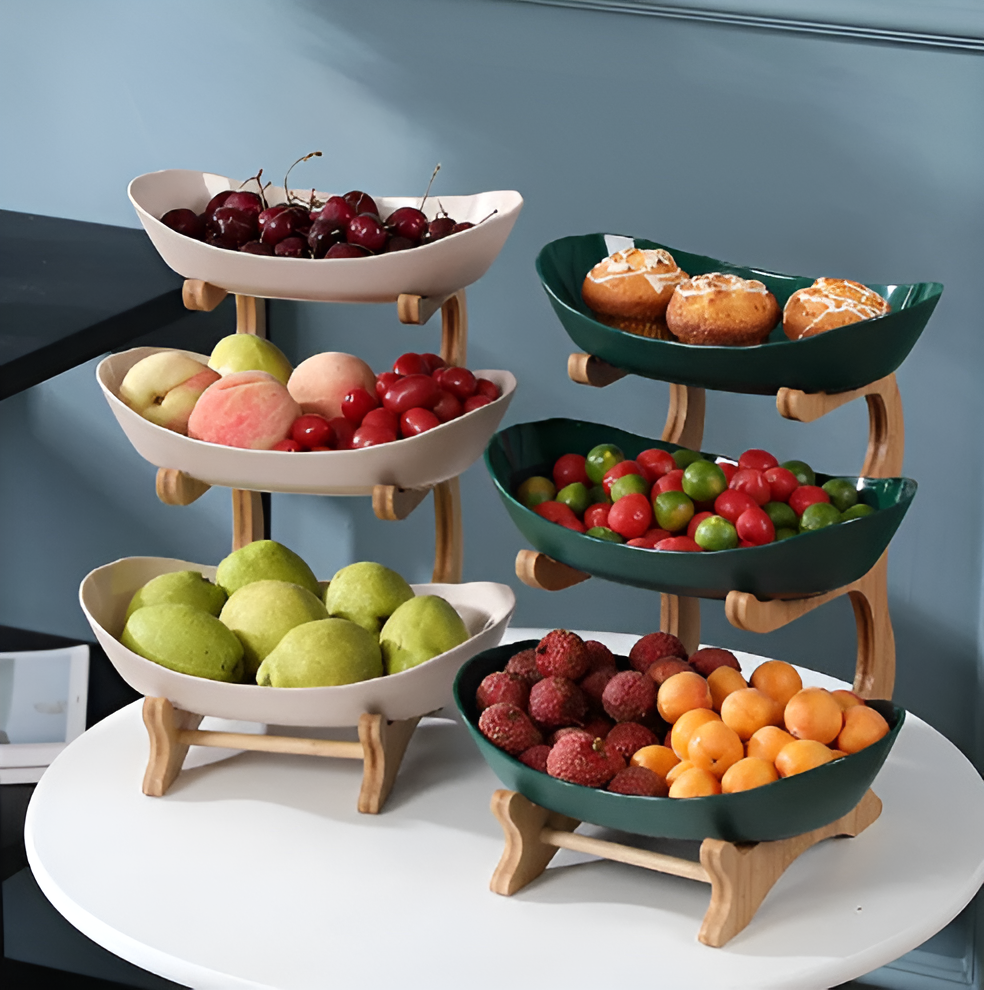 BoisPur Étagère – Corbeille minimaliste en bois sculpté