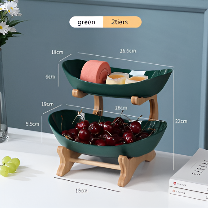 BoisPur Étagère – Corbeille minimaliste en bois sculpté