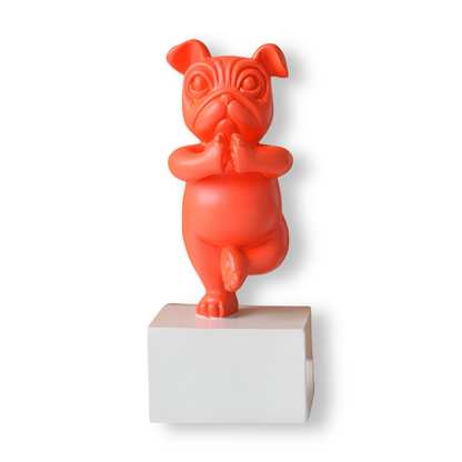 Yoga Bulldog Zen – Figurine de bouledogue en posture de yoga pour une touche ludique