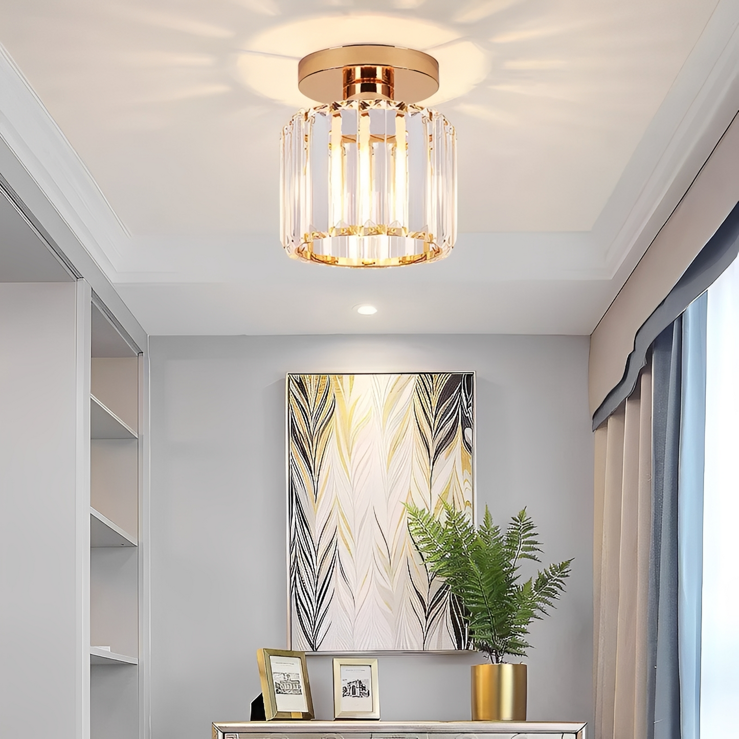 Tyrone – Lampe de plafond en cristal créative