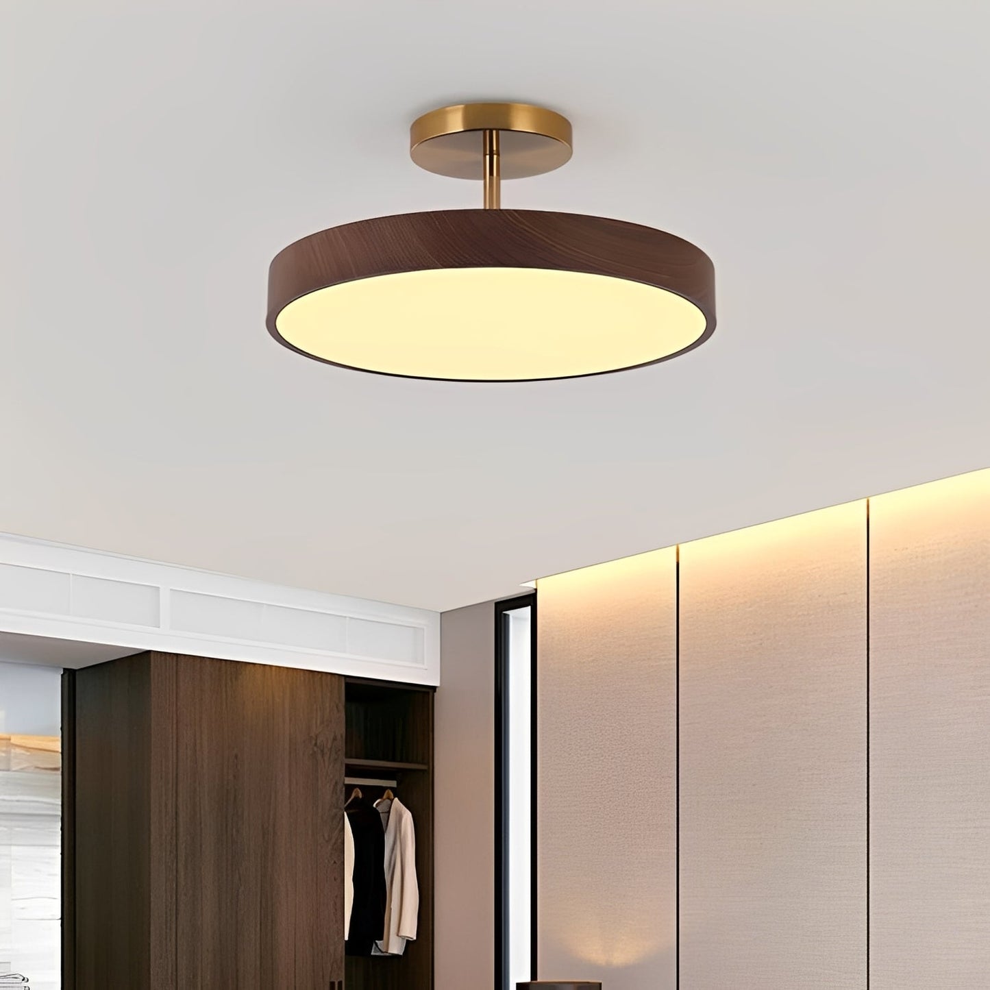 Luca – Lampe Plafond Minimaliste en Bois