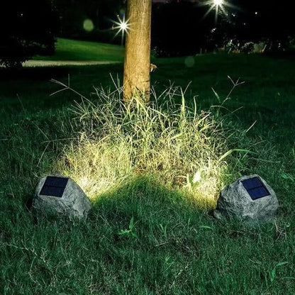 Rune – Lampe solaire de jardin ajustable en pierre