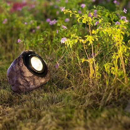 Rune – Lampe solaire de jardin ajustable en pierre