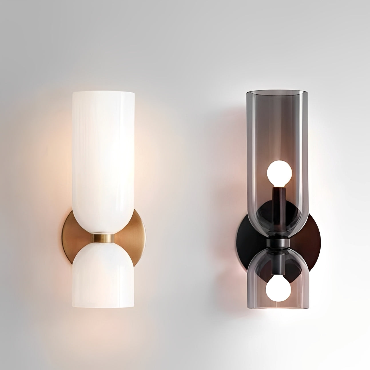 Arik – Plafonnier double globe en verre