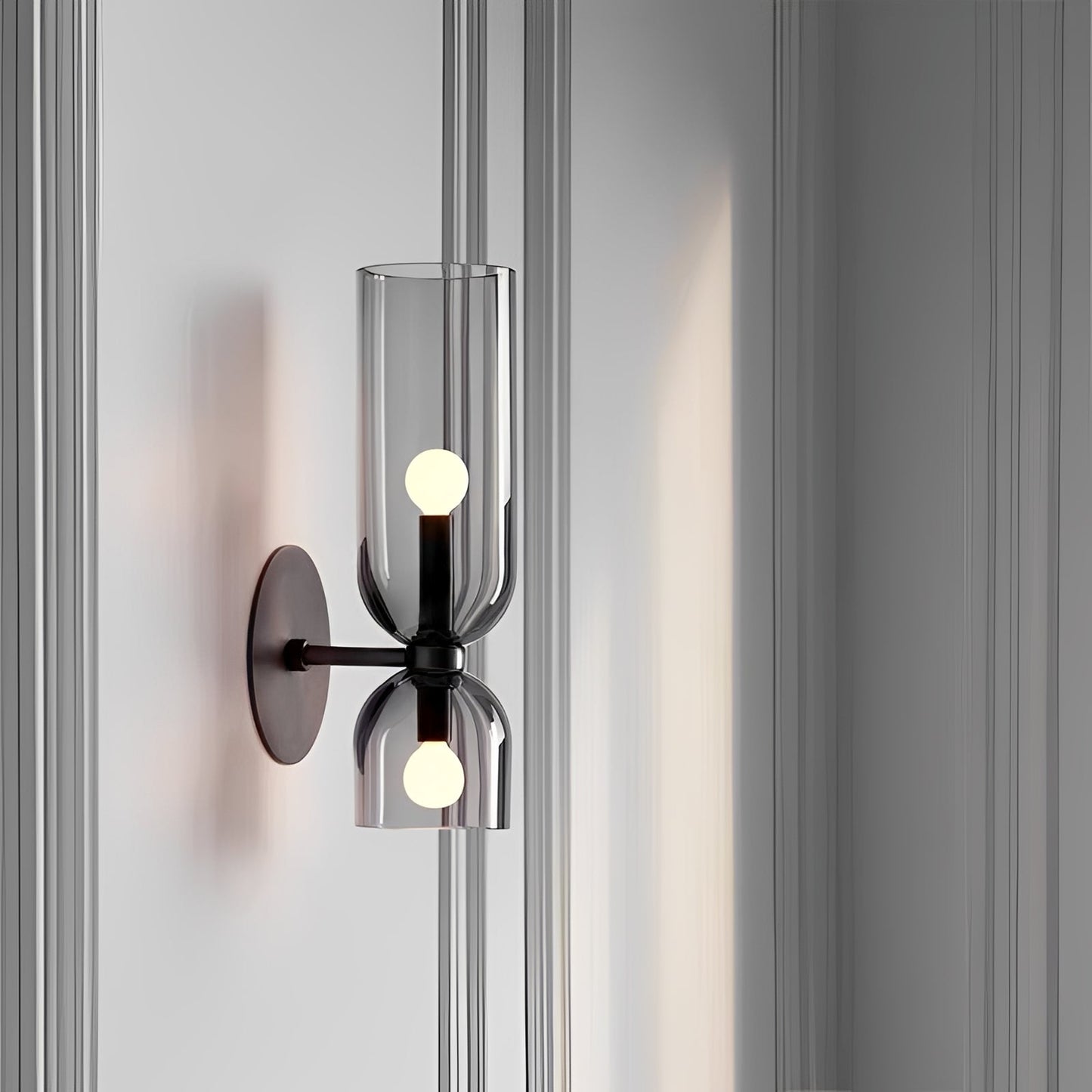 Arik – Plafonnier double globe en verre