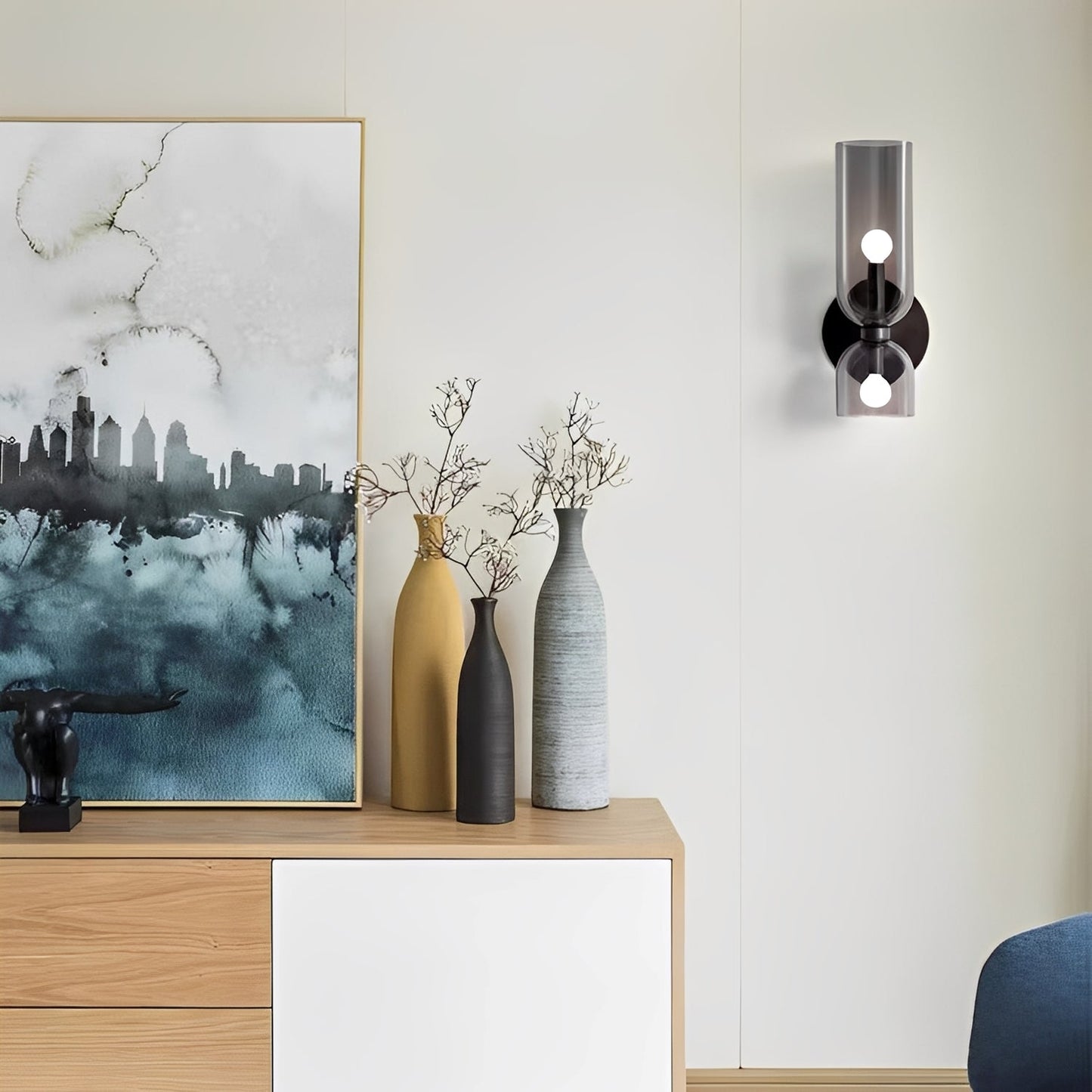 Arik – Plafonnier double globe en verre