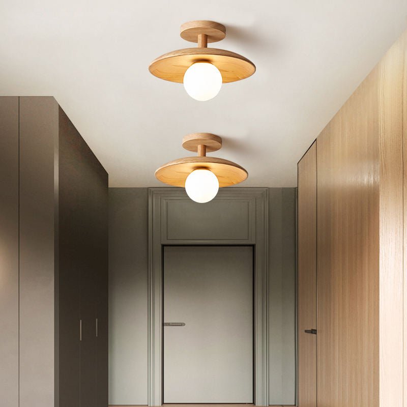 NatureZen – Lampe de plafond japonaise en matériaux naturels