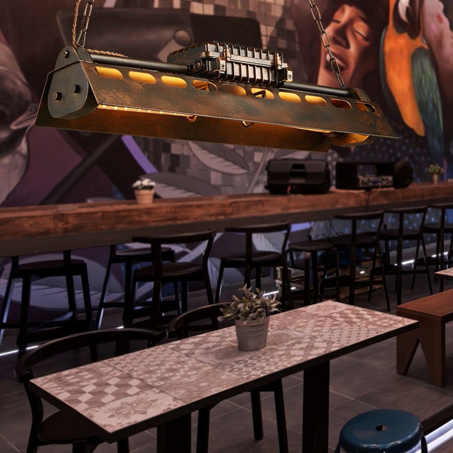 Dorian – Kronleuchter industriel steampunk