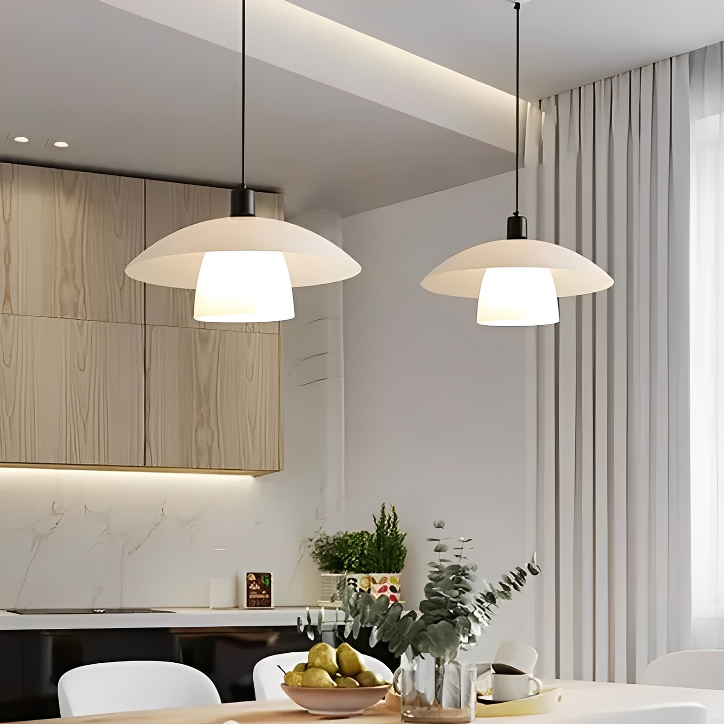 Noa – Lampe Suspendue en Verre Minimaliste Italienne