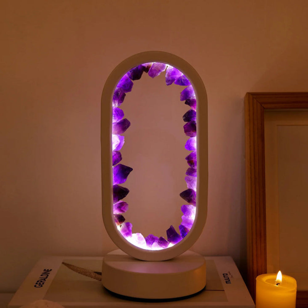 Amelith – Lampe de chevet LED en cristal
