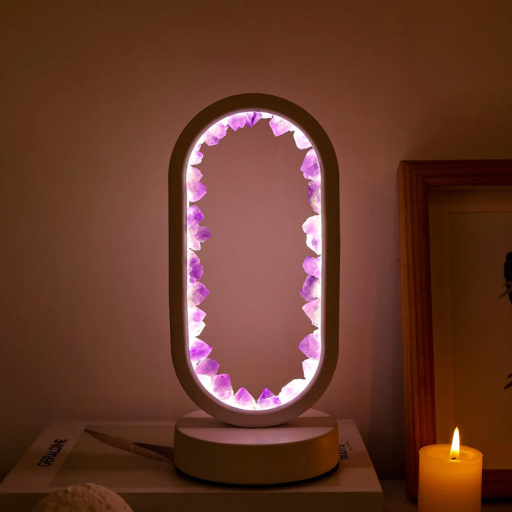 Amelith – Lampe de chevet LED en cristal