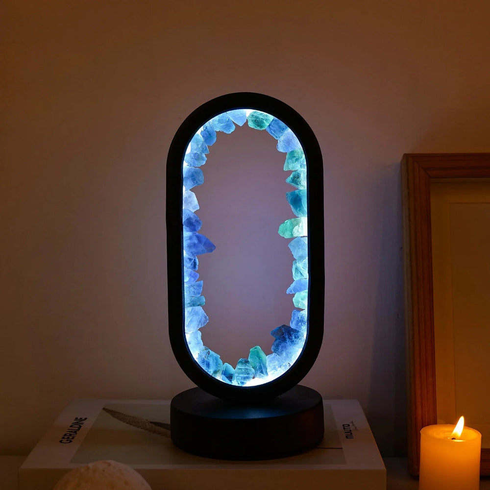 Amelith – Lampe de chevet LED en cristal